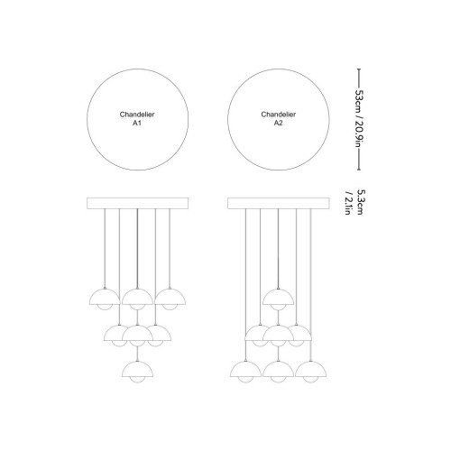 &Tradition Flowerpot Chandelier VP1 — imagen 5