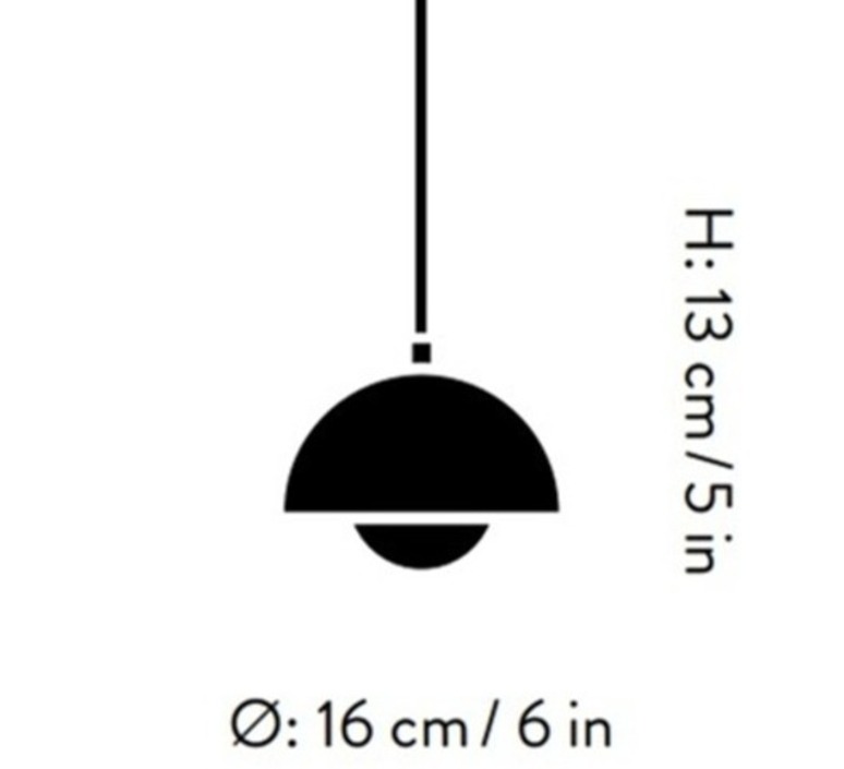 &Tradition Maceta VP10, burdeos, Ø16cm, H12,7cm - Andtradition – Lámpara colgante — imagen 5
