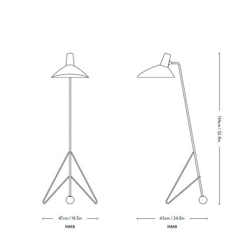 &Tradition Tripod HM8 – Lámpara de pie — imagen 5