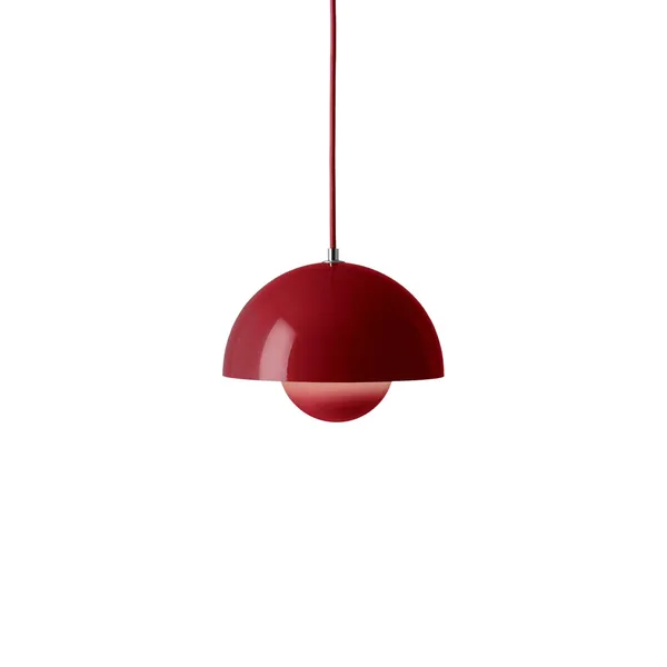 Flowerpot VP1 Lámpara Colgante Vermilion Rojo