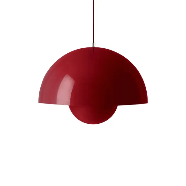 Flowerpot VP2 Lámpara Colgante Rojo Bermellón