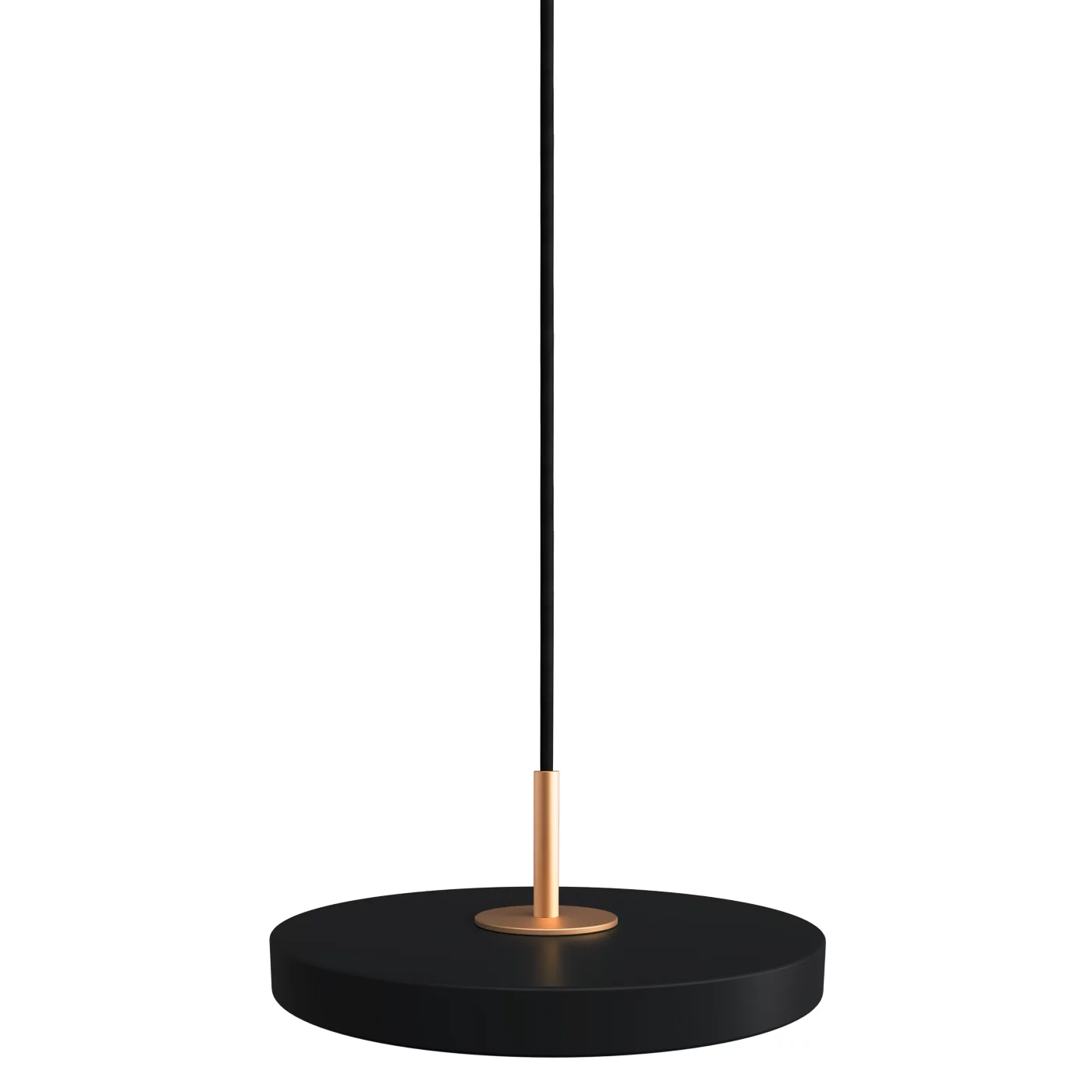Umage Asteria Micro, lámpara de suspensión LED negro/cover latón