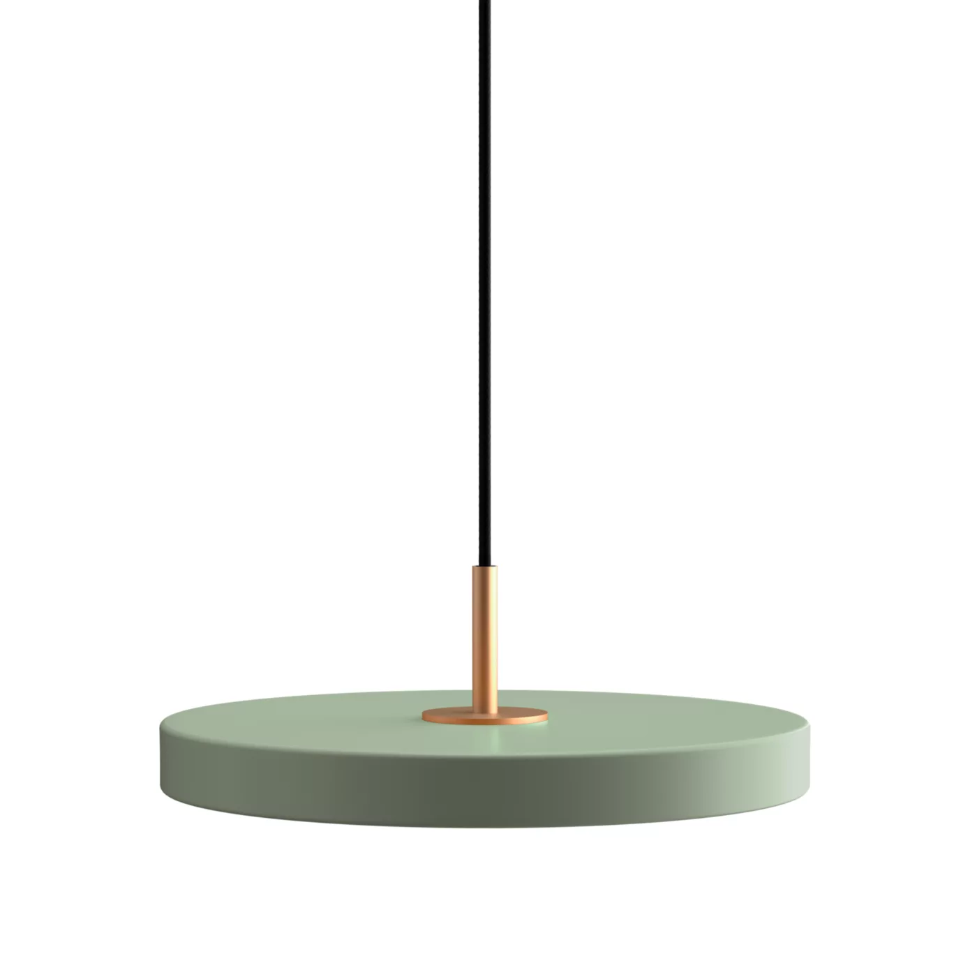 Umage Asteria Plus Mini, lámpara de suspensión LED oliva/cubierta latón