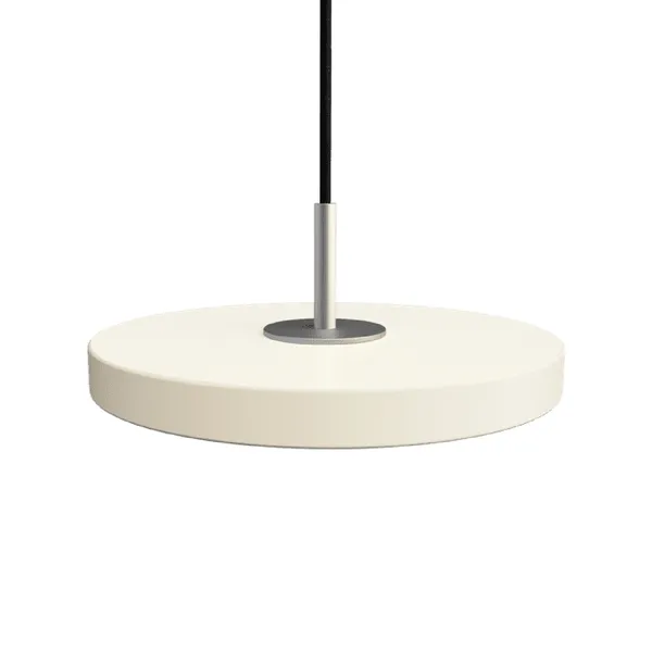 Colgante Asteria Micro Lámpara Colgante Blanco Perla/Parte Superior de Acero