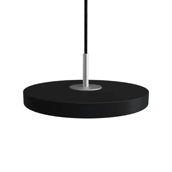 Colgante Micro Lámpara Colgante Asteria Negro/tapa de Acero