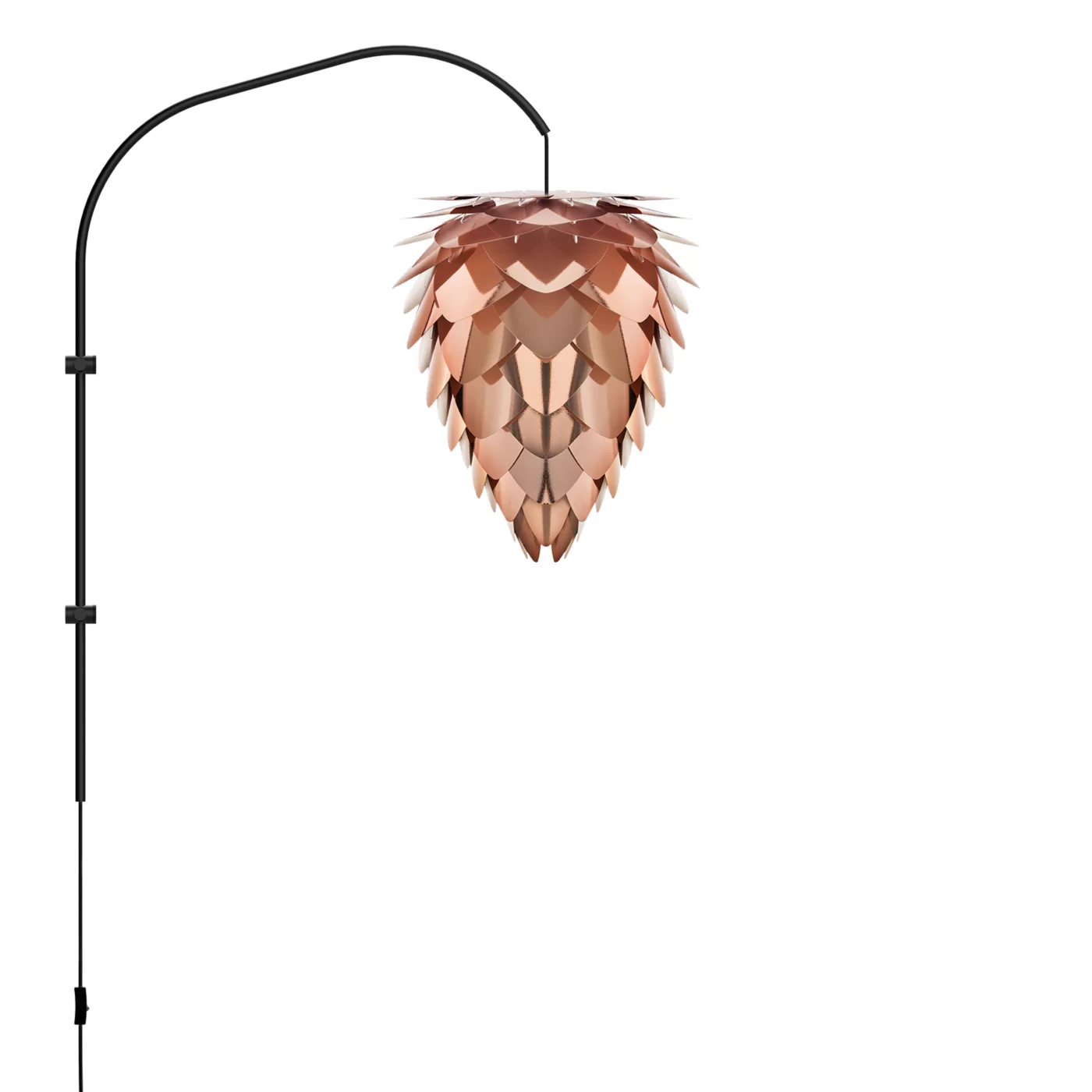 Umage Conia, lámpara de pared negro/cobre - 45 cm