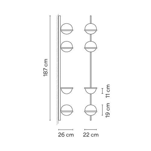 Vibia Palma 3718 – Aplique de pared — imagen 5