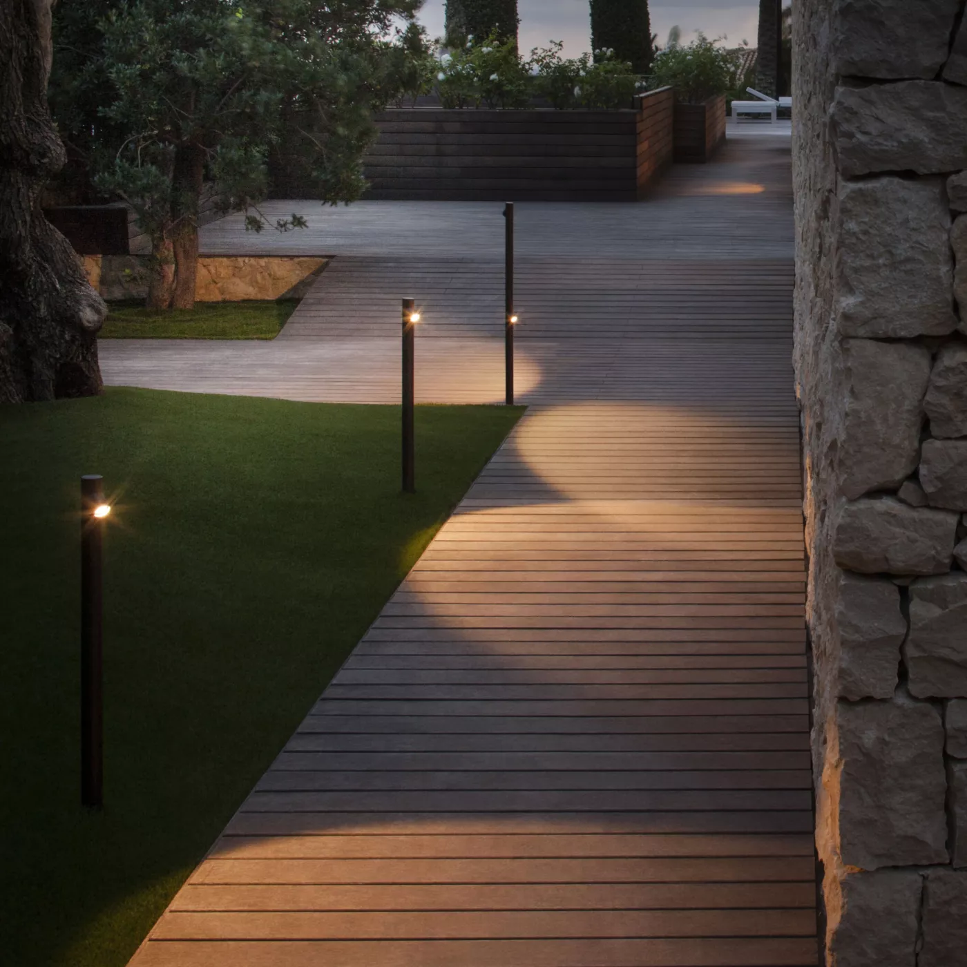Vibia Bamboo, sobremuro Led con piqueta para jardín — imagen 6