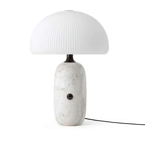 592 Escultura Lámpara de Mesa Blanco
