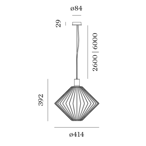 Wever & Ducré Wiro 1.1 Diamond – Lámpara de suspensión — imagen 3