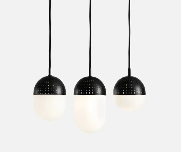 Woud Dot Pequeña Negro/Ópalo – Lámpara colgante — imagen 2