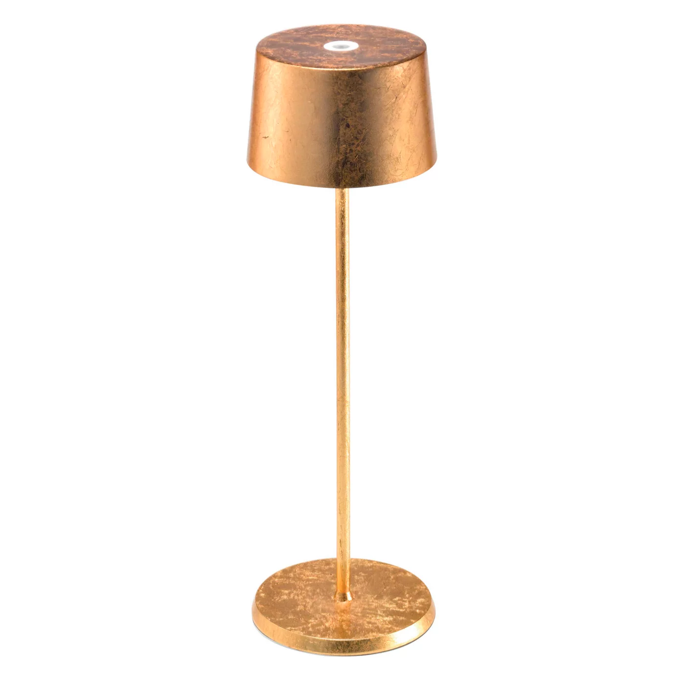 Zafferano Olivia, lámpara recargable LED oro - 35 cm